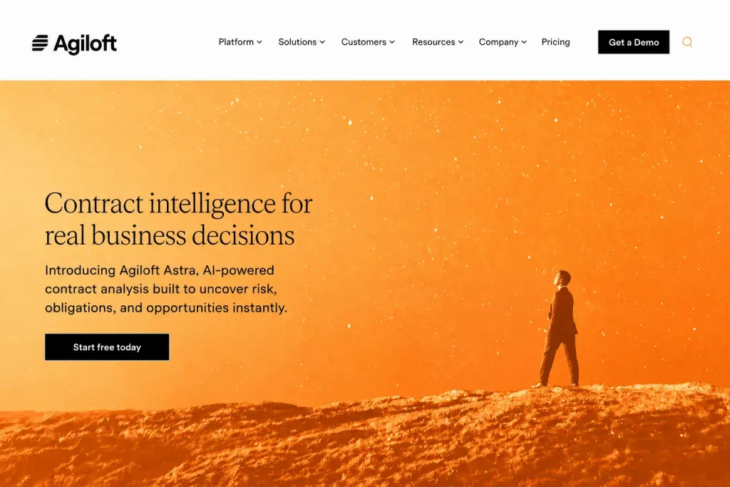 Agiloft homepage