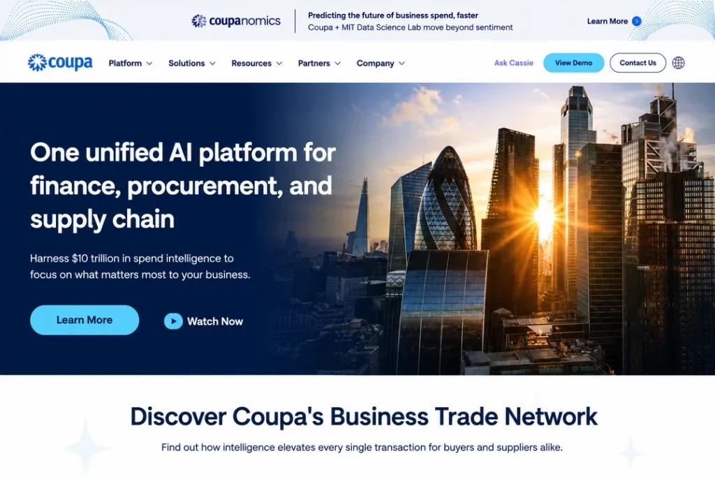 Coupa Homepage