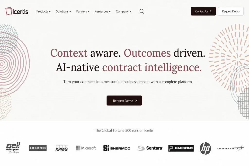 Icertis homepage
