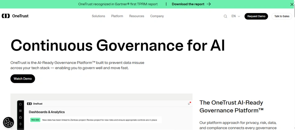 OneTrust Homepage