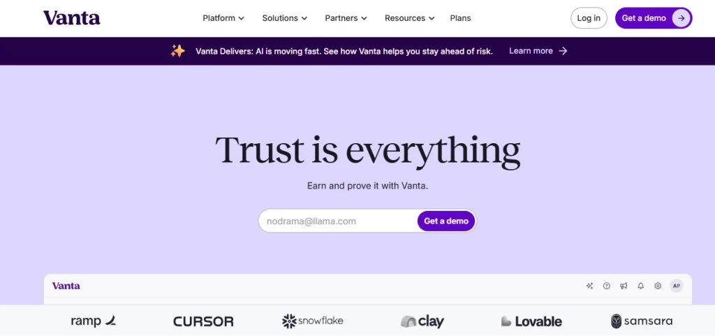 Vanta screenshot